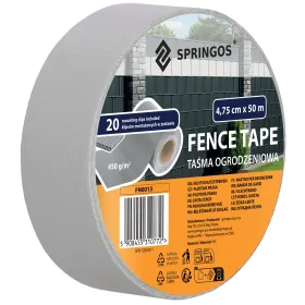 Light Grey Fence Tape 4.75 cm x 50 m, 450 g/m² FN0013